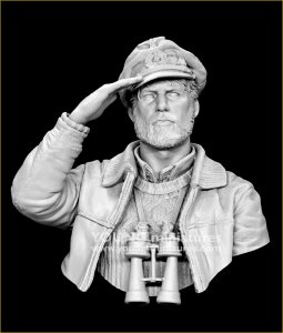 画像7: Young Miniatures[YM18102]1/10 WWII ドイツ海軍 Uボート艦長「母港への帰還」 胸像 (7)