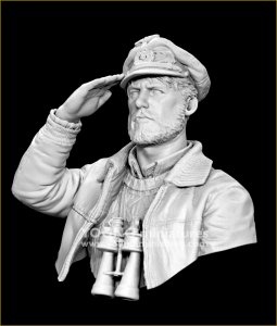 画像8: Young Miniatures[YM18102]1/10 WWII ドイツ海軍 Uボート艦長「母港への帰還」 胸像 (8)