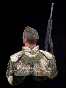 画像3: Young Miniatures[YM18103]1/10 現用 アメリカ 第1海兵師団隊員 ブルカン油田攻略 クウェート1991 胸像 (3)