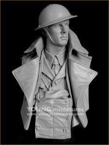 画像5: Young Miniatures[YM18104]1/10 WWI イギリス陸軍将校 突撃の笛が鳴る前に 胸像 (5)