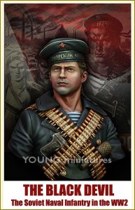 画像2: Young Miniatures[YM1821]1/10 WWIIソビエト海軍歩兵 「黒い悪魔」 (2)