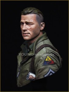 画像2: Young Miniatures[YM1852]1/10 WWIIアメリカ陸軍第2装甲師団戦車兵「車上の地獄」 (2)