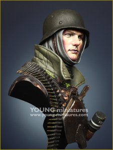 画像4: Young Miniatures[YM1887]1/10 WWII ドイツ武装SS射撃手胸像 バストーニュの包囲 (4)