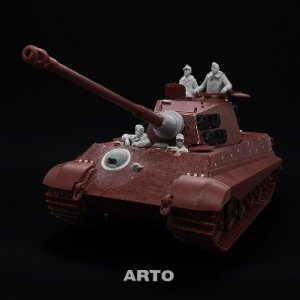 画像4: ARTOプロダクション[ARP35025]1/35 第501重戦車大隊 タイガーII無線手 & 操縦手 (半身像) (4)