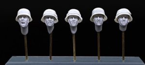 画像1: ARTOプロダクション[ARPAH35028]1/35 WW.II ドイツ軍 M42ヘルメット着用頭部 "戦闘中" (5種セット) (1)