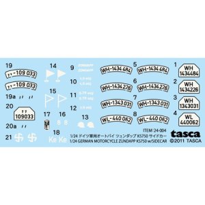 画像6: アスカモデル[24-004] 1/24 ドイツ軍用オートバイ ツュンダップ KS750 サイドカー (6)