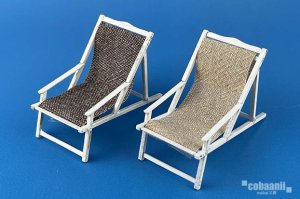 画像1: コバアニ模型工房[SS-043]リゾートチェアー2脚入り (1)