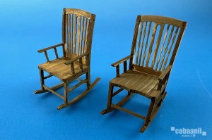 画像1: コバアニ模型工房[SS-044]ロッキングチェアー2脚入り (1)