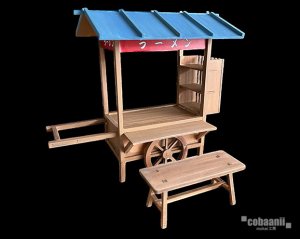 画像1: コバアニ模型工房[WZ-030]屋台　food cart (1)