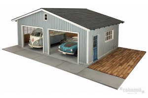 画像4: コバアニ模型工房[SS-039]1/24 2 カーガレージ (4)