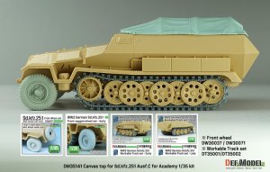 画像11: DEF.MODEL[DM35141]1/35 WWII ドイツ Sd.Kfz.251ハーフトラックC型用キャンバスカバー(アカデミー/他社用) (11)