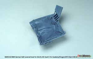 画像3: DEF.MODEL[DM35143]1/35 WWII ドイツ Sd.Kfz.251 Ausf.C装甲兵員輸送車用半開キャンバストップ(アカデミー/ドラゴン/AFVクラブ用) (3)