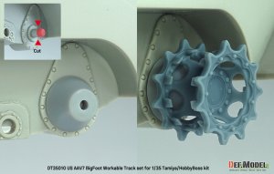 画像8: DEF.MODEL[DT35010]1/35 現用 アメリカ AAVP7水陸両用車用ビッグフット連結可動履帯(タミヤ/ホビーボス製AAVP7用） (8)