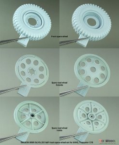 画像6: DEF.MODEL[DW16004]1/16 WWII ドイツ Sd.Kfz.251 Ausf.Dハーフトラック用スペアタイヤ&予備転輪セット(ダス・ヴェルク/トランペッター用) (6)