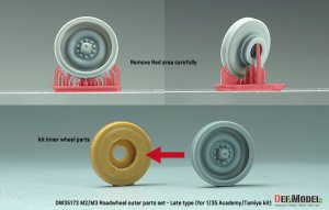 画像4: DEF.MODEL[DW35172]1/35 現用 アメリカ M2/M3ブラッドレー歩兵戦闘車用外側転輪セット 後期タイプ(タミヤ/アカデミー用) (4)