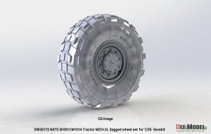 画像11: DEF.MODEL[DW35173]1/35 現用 NATO M1001/M1014 MANトラクター用Mich. XL自重変形タイヤセット(アイラブキット用) (11)