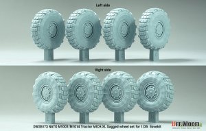 画像4: DEF.MODEL[DW35173]1/35 現用 NATO M1001/M1014 MANトラクター用Mich. XL自重変形タイヤセット(アイラブキット用) (4)