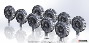 画像8: DEF.MODEL[DW35173]1/35 現用 NATO M1001/M1014 MANトラクター用Mich. XL自重変形タイヤセット(アイラブキット用) (8)