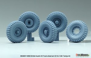 画像3: DEF.MODEL[DW48011]1/48 WWII イギリス オースチンK2トラック用タイヤセット(2) インディアタイプ(タミヤ用) (3)