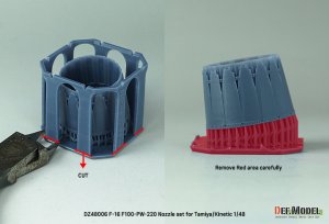 画像8: DEF.MODEL[DZ48006]1/48 現用 アメリカ空軍 F-16ファイティングファルコン用F100-PW-220ノズルセット(タミヤ/キネティック用) (8)