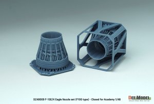 画像3: DEF.MODEL[DZ48009]1/48 現用 アメリカ/韓国 F-15Eストライクイーグル/F-15Kスラムイーグル用F100エンジンノズルセット 閉状態(アカデミー用) (3)