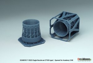 画像3: DEF.MODEL[DZ48010]1/48 現用 アメリカ/韓国 F-15Eストライクイーグル/F-15Kスラムイーグル用F100エンジンノズルセット 開状態(アカデミー用) (3)
