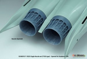画像5: DEF.MODEL[DZ48010]1/48 現用 アメリカ/韓国 F-15Eストライクイーグル/F-15Kスラムイーグル用F100エンジンノズルセット 開状態(アカデミー用) (5)