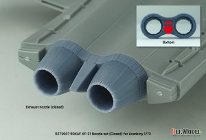 画像5: DEF.MODEL[DZ72007]1/72 現用 韓国空軍 KF-21ボラメ用ノズルセット 閉状態(アカデミー用) (5)