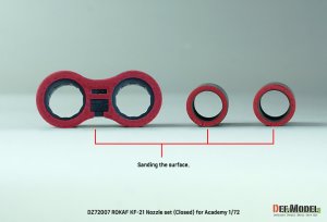 画像7: DEF.MODEL[DZ72007]1/72 現用 韓国空軍 KF-21ボラメ用ノズルセット 閉状態(アカデミー用) (7)