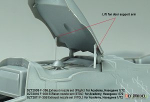 画像10: DEF.MODEL[DZ72009]1/72 現用 アメリカ F-35BライトニングII用エンジンノズルセット 飛行/駐機状態(アカデミー/ハセガワ用) (10)