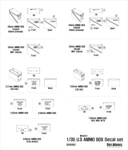 画像2: DEF.MODEL[DD35002]現用アメリカ軍 弾薬箱デカールセット (2)