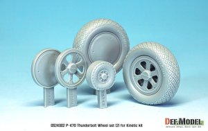 画像2: DEF.MODEL[DS24002]1/24 P-47D サンダーボルト ホイールセット 2（キネティック用） (2)