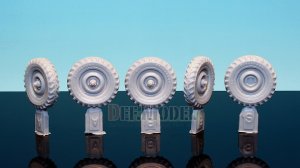 画像2: DEF.MODEL[DW30012]バンタム ジープ 初期型 自重変形タイヤ（ミニアート用） (2)