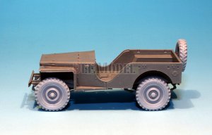 画像3: DEF.MODEL[DW30012]バンタム ジープ 初期型 自重変形タイヤ（ミニアート用） (3)
