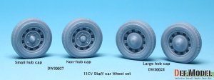 画像4: DEF.MODEL[DW30024]WW2 11CV スタッフカー 自重変形タイヤセット 1（タミヤ11CV用） (4)