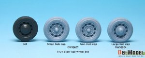 画像4: DEF.MODEL[DW30027]WW2 11CV スタッフカー 自重変形タイヤセット 2（タミヤ11ＣＶ用） (4)