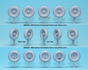 画像2: DEF.MODEL[DW30031]キューゲルワーゲン　デザートホイールセット 3（タミヤ用） (2)