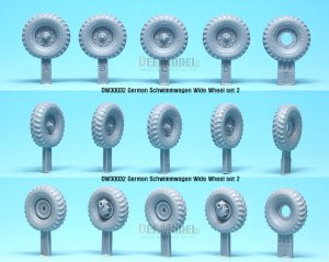 画像2: DEF.MODEL[DW30032]WW2 独 シュビムワーゲン ワイドホイールセット 2（タミヤ/AFVクラブ用） (2)