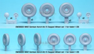 画像2: DEF.MODEL[DW30033]WW2 独 ホルヒ kfz.15 ホイールセット 1（イタレリ用） (2)