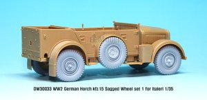 画像4: DEF.MODEL[DW30033]WW2 独 ホルヒ kfz.15 ホイールセット 1（イタレリ用） (4)