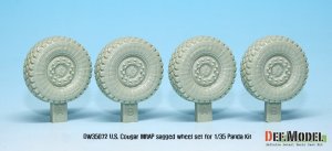 画像2: DEF.MODEL[DW35072]アメリカ クーガー 4X4 Mラップ 自重変形タイヤセット（パンダ用） (2)