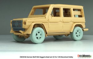 画像13: DEF.MODEL[DW35184]1/35 現用 ドイツ ウルフSSA 自重変形タイヤセット(2) フロントグリル/ブレーキ付(ネバーランドホビー用) (13)