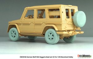 画像14: DEF.MODEL[DW35184]1/35 現用 ドイツ ウルフSSA 自重変形タイヤセット(2) フロントグリル/ブレーキ付(ネバーランドホビー用) (14)