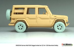 画像15: DEF.MODEL[DW35184]1/35 現用 ドイツ ウルフSSA 自重変形タイヤセット(2) フロントグリル/ブレーキ付(ネバーランドホビー用) (15)