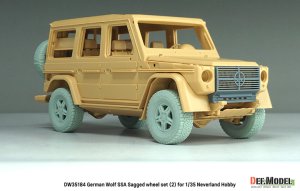 画像16: DEF.MODEL[DW35184]1/35 現用 ドイツ ウルフSSA 自重変形タイヤセット(2) フロントグリル/ブレーキ付(ネバーランドホビー用) (16)