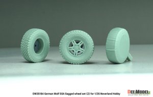 画像4: DEF.MODEL[DW35184]1/35 現用 ドイツ ウルフSSA 自重変形タイヤセット(2) フロントグリル/ブレーキ付(ネバーランドホビー用) (4)