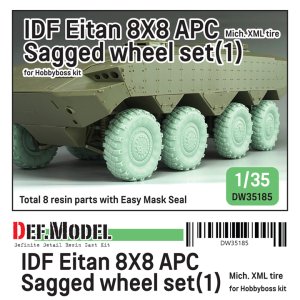 画像1: DEF.MODEL[DW35185]1/35 現用 イスラエル エイタン8x8装甲兵員輸送車 自重変形タイヤセット(1) ミシュランXMLタイヤ(ホビーボス用) (1)