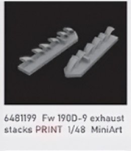 画像1: エデュアルド[EDU6481199]1/48 Fw190D-9 排気管 (ミニアート用) (1)