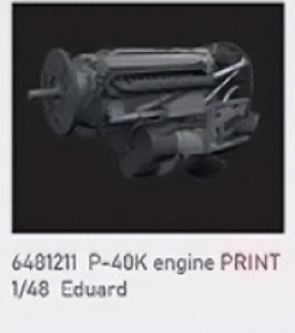 画像1: エデュアルド[EDU6481211]1/48 P-40K エンジンw/カウリング (エデュアルド用) (1)