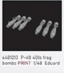 画像1: エデュアルド[EDU6481213]1/48 P-40 40ポンド破砕爆弾 (6個入) (エデュアルド用) (1)